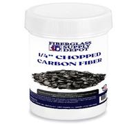 Fiberglass Supply Depot Inc. 1/4"" Chopped Carbon Fiber Strands - 4 oz Jar