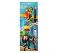 Fiberglass Telescopic Pole 1.8m with Reel Fiberglass Telescopic(Red)