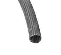 Fiberglass Tube，Braided Sleeve 600 Deg.C High Temperature Glass Fiber Tube Sleeving 1m, for DIY Tubing Cable Sleeves 1pcs(Black,20mm)