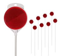 FiberMarker 36 Inch Reflective Driveway Markers With White Solid Fiberglass Snow Markers for Driveway Walkway,Driveway Reflectors On Poles,8 Pack