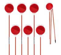 FiberMarker Reflective Driveway Markers 53inch 6pack, Foldable Snow Markers for Easy Visibility at Night, Any Weather, Fiberglass Double-Sided Reflectors Rustproof Weatherproof, Orange (5/16'' Dia)