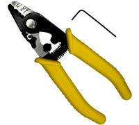 FiberShack - Fibre Optic Stripping Tool - 3 Hole Fibre Stripper with 6 Inch Handle - Includes Hex Key for Fine Adjustments.