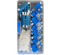Fibershack - LC Fiber Optic Connector Kit for Simplex & Duplex Optical Cables - Includes Fiber Couplers, LC-UPC Dust Caps, Hard-Shell Snap Lock Container to Keep Your Optical Toolkit Organized