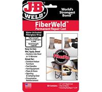 FiberWeld Permanent Repair Cast 2x36 Inch - High Strength Adhesive Fiberglass Wrap - Black, 38236