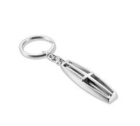 fibhyrtingy 3D Chrome Car Keychain for Car Metal Key Chain Gifts for Women and Men Keyring Universal Size Compatible with Mkz Mkx Navigator (fit L)