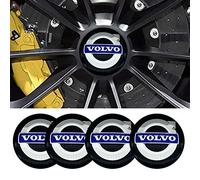 fibhyrtingy 4pcs 2.22Inch Car Logo Wheel Center Cap Sticker Wheel Emblem Badge Logo Stickers ABS Material (fit V Black)