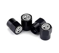 fibhyrtingy 4pcs Car Tire Air Valve Caps- Auto Wheel Tyre Dust Stems Cover with Logo Emblem Waterproof Dust-Proof Universal fit for All Cars (fit M-g Black)