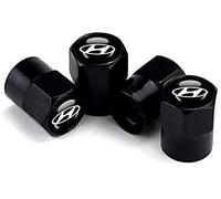 fibhyrtingy 4pcs Car Tire Air Valve Caps- Auto Wheel Tyre Dust Stems Cover with Logo Emblem Waterproof Dust-Proof Universal fit for All Cars (fit H-y Black)