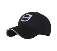 fibhyrtingy Car Logo Embroidered Black Color Adjustable Baseball Caps for Men and Women Hat Travel Cap Car Racing Motor Hat (UK, Numeric, 7 1/8, 7 5/8, fit V)