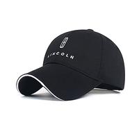 fibhyrtingy Car Logo Embroidered Black Color Adjustable Baseball Caps for Men and Women Hat Travel Cap Car Racing Motor Hat (UK, Numeric, 7 1/8, 7 5/8, fit L)