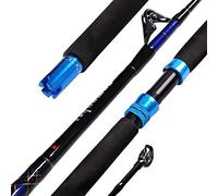 Fiblink 1-Piece Saltwater Offshore Trolling Rod Conventional Boat Rod Carbon Fishing Pole(6 Feet, 30-50 lb/50-80 lb/80-120 lb) (80-120 Pound)