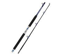 Fiblink 2-Piece 6' Saltwater Offshore Trolling Rod - Medium Power, Fast Action, 50lb Line, Dolphin, Wahoo, Tuna - Boat Fishing Pole