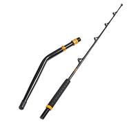 Fiblink Bent Butt Fishing Rod 2-Piece Saltwater Offshore Trolling Rod Big Game Roller Rod Conventional Boat Fishing Pole (Length: 6')