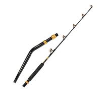 Fiblink Bent Butt Fishing Rod 2-Piece Saltwater Offshore Trolling Rod Big Game Roller Rod Conventional Boat Fishing Pole with Swing Tip
