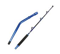 Fiblink Bent Butt Fishing Rod 2-Piece Saltwater Offshore Trolling Rod Heavy Roller Rod Conventional Boat Fishing Pole with Roller Guides (5'1" 50-80 lbs)