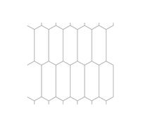 Fibo Urban Wall Panels - Denver White (Elongated Hexagonal) - Single Pack Size: Single Panel