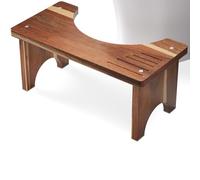 Fibogollo 40 cm Acacia Wood Toilet Stool Squat for Adults,Wooden Poop Stool for Bathroom,Potty Step Stool with Non-Slip Strip
