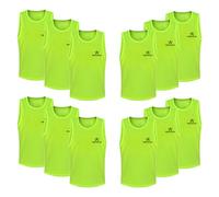 FIBOGOUP Football Bibs [12 Pack], Quick-Dry Multi Sports bibs,Durable Training bibs FOR Kids to Aldut,Universal size, suitable for various scenarios-Green-L