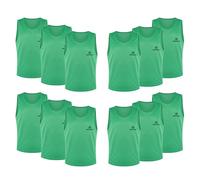 FIBOGOUP Football Bibs [12 Pack], Quick-Dry Multi Sports bibs,Durable Training bibs FOR Kids to Aldut,Universal size, suitable for various scenarios-Grass green-S