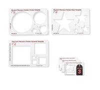 Fibonacci 6" 3-Piece Drawing Template Set, Golden Ratio Stencils