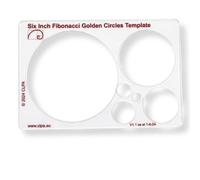 Fibonacci 6" Circle Drawing Template, Golden Ratio Stencil
