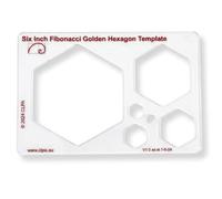 Fibonacci 6" Hexagon Drawing Template, Golden Ratio Stencil