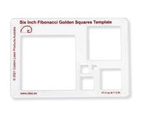 Fibonacci 6" Square Drawing Template, Golden Ratio Stencil