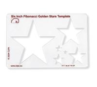 Fibonacci 6" Star Drawing Template, Golden Ratio Stencil