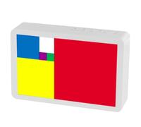 Fibonacci Clock Homeschool Mathematical Timepiece: Table Clock with Dynamic Color Blocks STEM Desk Decor Bluetooth Sync, USB-C Charging, Learning Resources Gift for Math Lovers Teachers