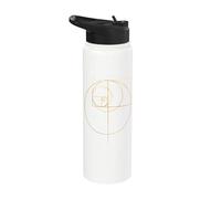 Fibonacci Golden Ratio Circle Geometry Math Mathematics Stainless Steel Insulated Water Bottle
