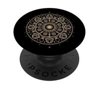 Fibonacci Golden Sacred Geometry Mandala Spiral Fractal Art PopSockets Adhesive PopGrip