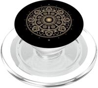 Fibonacci Golden Sacred Geometry Mandala Spiral Fractal Art PopSockets PopGrip for MagSafe