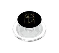 Fibonacci Sequence Golden Spiral Geometry Mathematics Math PopSockets PopGrip for MagSafe
