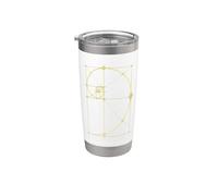 Fibonacci Sequence Golden Spiral Geometry Mathematics Math Stainless Steel Insulated Tumbler