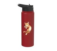 Fibonacci Spiral Cat Relaxing Math Stainless Steel Insulated Water Bottle