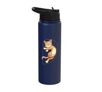 Fibonacci Spiral Cat Relaxing Math Stainless Steel Insulated Water Bottle