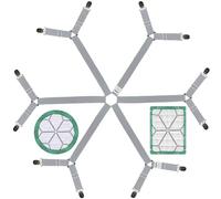 FIBOOMERANG Bed Sheet Clips - Fitted Sheet Straps for Bedding, Sheet Grippers and Mattress Straps with 6 Way Crisscross Elastic Bands Bedsheet Holder Suspenders Fasteners, Gray
