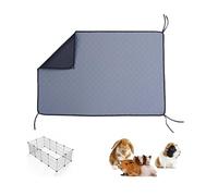 FiboPawer 2 Pack-Guinea Pig Cage Liner, Washable Pee Pads for Guinea Pigs, Rabbit, Chinchilla, Bunny, Fast Absorbing& Reusable Waterproof Mat, Small Animal Cages Bedding Odor Control-28 * 42 Inch