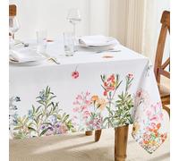FIBORIA Spring Table Cloth 140x200cm Rectangular Tablecloth Wipeable Floral Tablecloths Wipe Clean Water Resistant Table Cover for Summer Outdoor Picnic Party Wedding Festival Decorations,55x78 inch