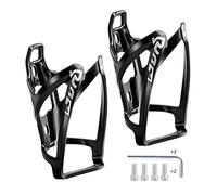 FIBOUND 2 Pack Bike Water Bottle Cage, Universal Lightweight Bicycle Bottle Holder, Strong Bicycle Drink Cup Holders, Cycling Kettle Bracket for Road, Mountain and Kids Bikes (Black)
