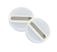 FIBOUND 2 Pcs Spill-Proof Splash-Resistant Cup Covers, Reusable Flip Straw Lids for Travel Mugs, Perfect Replacement for Adventure Quencher Tumblers (Milky)