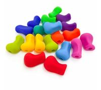 FIBOUND 20-Pack Ergonomic Writing Aids for Students & Professionals, Soft Silicone Pen Holders with Finger Grooves, Kids' Learning Tools to Improve Handwriting Posture.