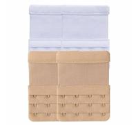 FIBOUND 4-Pcs Bra Band Expanders - Multi-Hook Fasteners (4 Clasps) | Adjustable Comfort Extender for Bras | Soft Elastic Stretch Enhancer