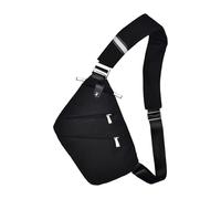 Fibrdoo Multi-pocket Chest Bag, Anti-Theft Shoulder Bag, Waterproof Sling Crossbody Bag, for Men Bicycle Hiking Jogging (Black-1)