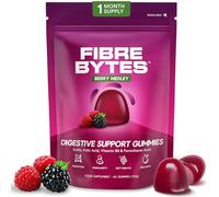 Fibre Bytes Digestive Support Gummies - High Fibre Supplement with Inulin, Vitamin B6, Pantothenic & Folic Acid - 3.5g Daily Fiber for Gut Balance & Regularity Support - 60 Bytes