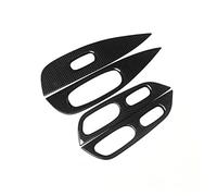 Fibre For Nissan For X Trail For XTrail For T32 For Rogue 2014-2020 Car Door Armrest Window Glass Lift Button Cover Accessories 4pcs Air Conditioner Headlight Switch Knob Trim(Glass Lift)