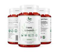 Fibre Gummies 3000MG - Vegan - One Month Supply - Berry Flavour Prebiotic Tapioca Chicory Root - High Strength Fibre Supplement