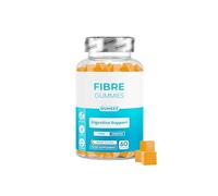 Fibre Gummies for Digestive Support & Regularity with Psyllium Husk, Inulin & Apple Cider Vinegar - High Fibre Complex, Orange Flavour, 60 Vegan Gummies - GUMEEZ