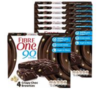 Fibre One 90 Cal Crispy Chocolate Brownie (4 x 24g bar multipack) - Case of 7 [Best Before: 09/07/2025]