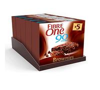 Fibre One 90 Calorie Chocolate Fudge High Fibre Brownies 24 g (Pack of 25 Bars) (5 Packs of 5 Bars)